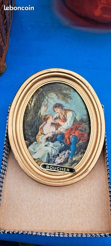 Reproduction peinture sur soie BOUCHER (image 1)