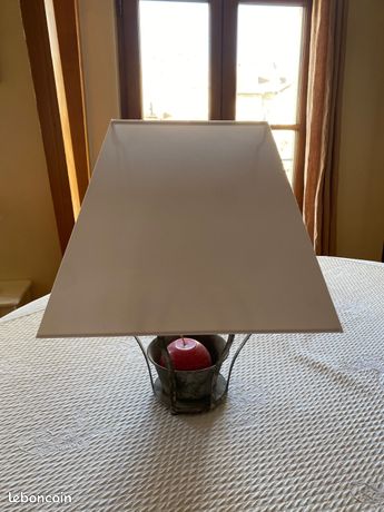 Abat-jour Pyramide à Habiller – Base Carrée 20×20 Cm – Blanc – MegaCrea