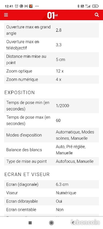 Appareil photo Panasonic LUMIX DMC-FZ7 (image 8)