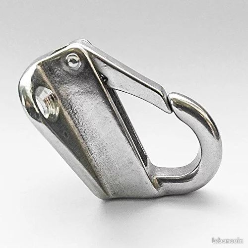 Mousqueton sur platine inox (image 5)