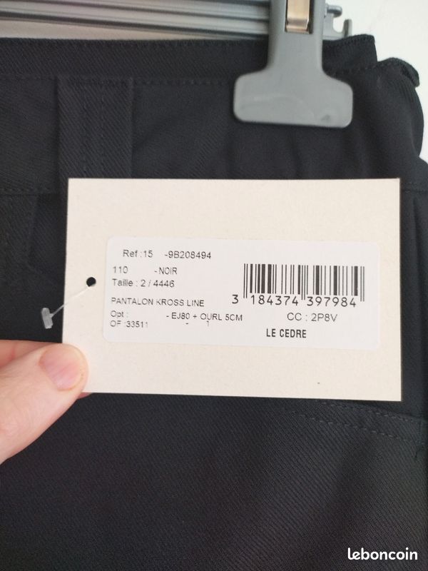 Pantalon professionnel neuf noir Cepovett taille 2 (image 3)