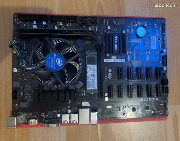 CARTE MÈRE BTC-T37 8x GPU Motherboard + CPU Mining Rig BTC37 Processeur Intégré EUR 146,17 - FR