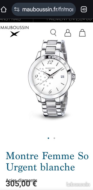 Montre Quartz Montre Femme So Urgent Mauboussin Montre Mauboussin