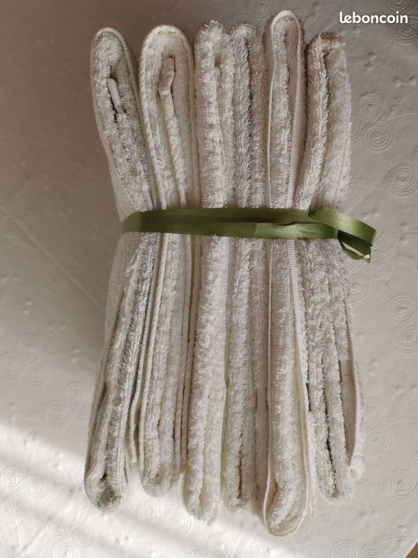 Lot de serviettes blanches en coton (image 2)
