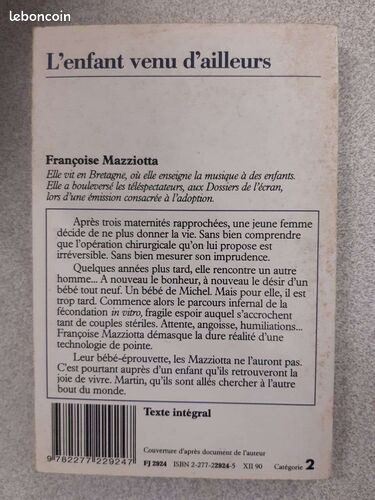 [Livre] L'Enfant venu d'ailleurs - Bon état (image 2)