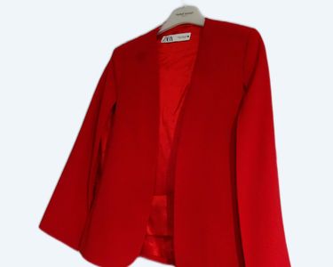 Cape Jacket Veste Cape Zara Veste Cape Femme Rouge Doublée ZARA XS