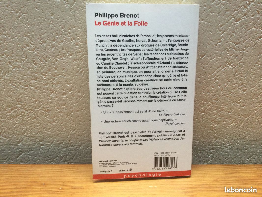 Philippe Brenot : Le Génie et la Folie - Livres