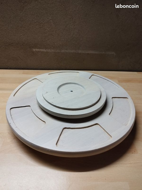 Plateau en bois tournant diamètre 37 cm (image 3)