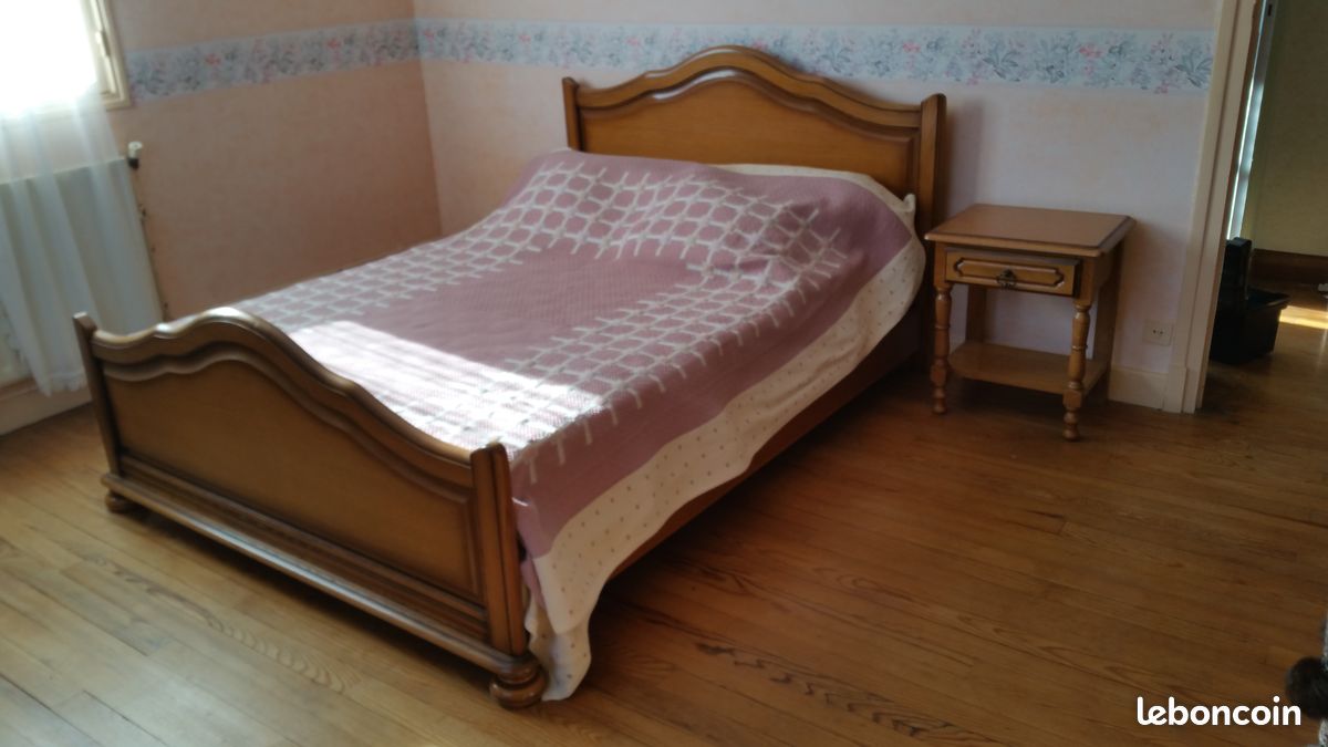 Lit chêne 140×190 (image 1)