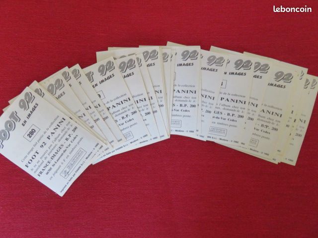 FOOT 92 Panini 28 Cartes Originales, Jamais Collées – Sans Doublons - TBE (image 2)