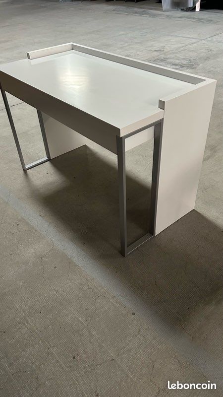 Bureau blanc et gris GAUTIER (image 1)