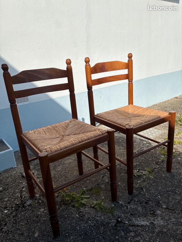 Chaises paille x2 (image 1)