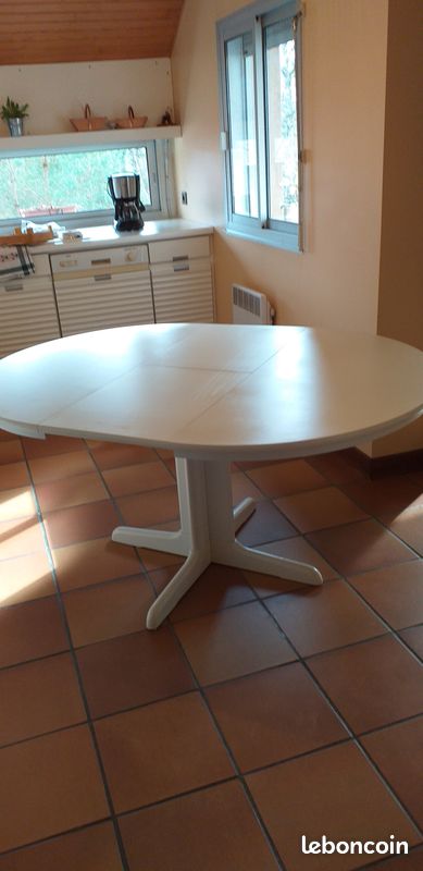 Table cuisine laquée blanche extensible (image 6)