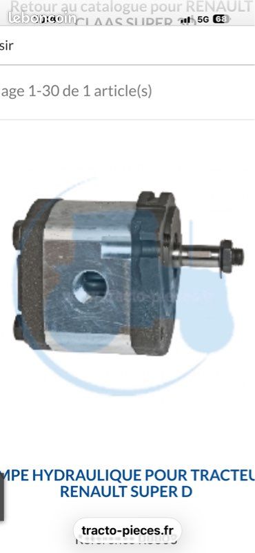 Pompe hydraulique super 3 Renault (image 1)
