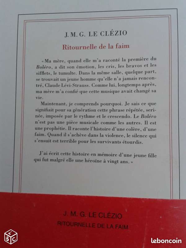 Ritournelle de la faim-j.m.g. Le clezio (image 2)