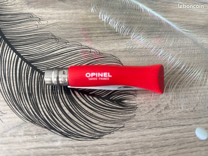 Couteau Opinel Bout Rond Rouge - N°7, Fabriqué En France, Neuf