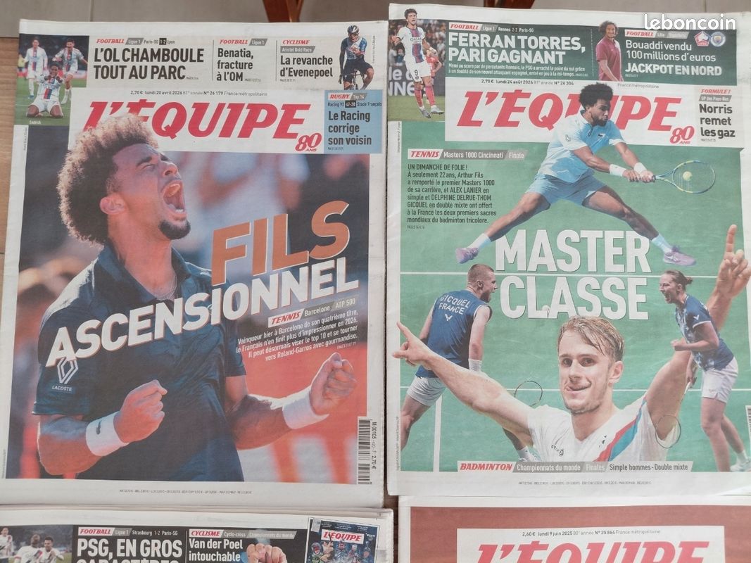 Journaux l'équipe tennis alcaraz djokovic fils nadal (image 5)