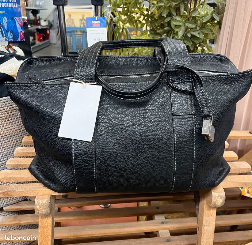 Pochette / Trousse Cuir Noir ST Dupont Vintage - Homme - Sac à Main