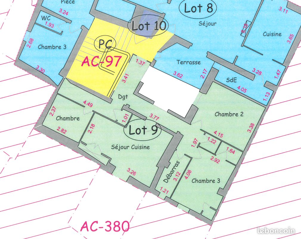 Appartement 3 pièces 74 m² · à Lodève · 73,8 m² · 60 000 €