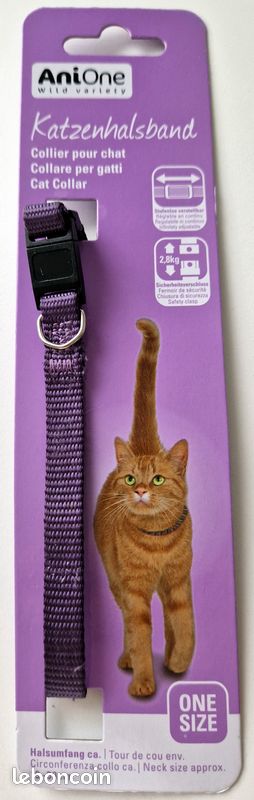 Collier à fermoir de sécurité pour jeune chat (image 1)