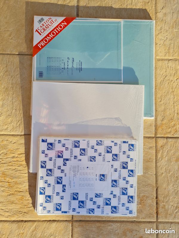 Bloc aquarelle Sennelier et lots cartons entoilés Lefranc Bourgeois (image 3)