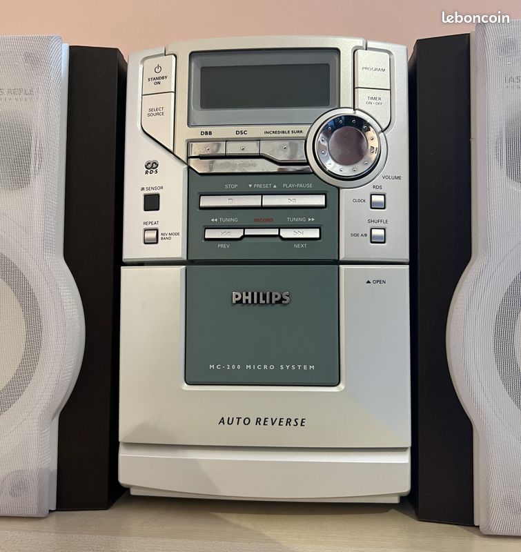 Mini-chaîne Philips MC127 Hi-Fi Avec Lecteur CD Et MP3 - Noire D'occasion
