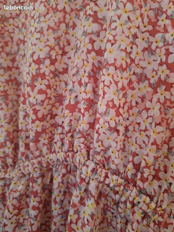 🌸 Magnifique robe longue été femme fleurie rose/terracotta Peace n'love - Taille M/L (image 8)