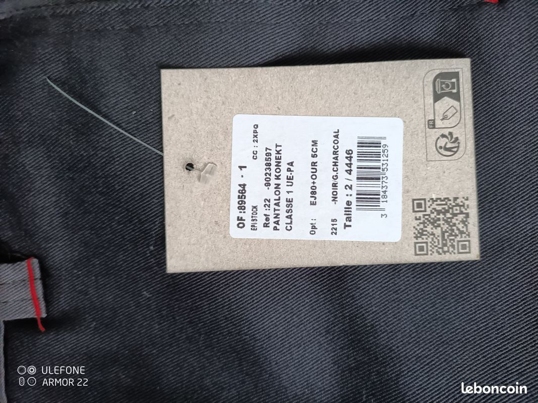 Pantalon de travail classe 1 Électricité (image 4)