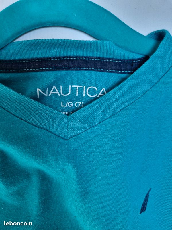 Tee-shirt vert émeraude Nautica 7 ans (image 2)
