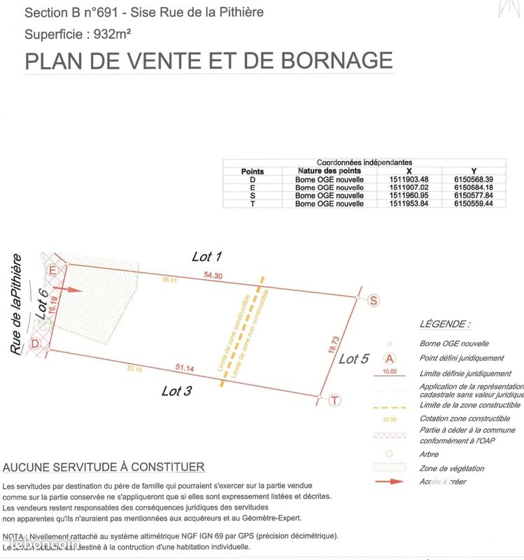 Terrain 932 m² · à Tercé · 932 m² · 34 000 €