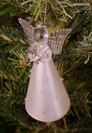 Presse-papier Wedgwood Noël 1980 - Ange En Verre Et Métal - Occasion - Sans Boîte