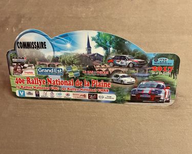 Plaque de Rallye plastique dur - Rallye Ronde Corte centre Corse