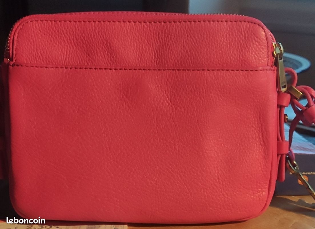 Sac à Main Fossil En Cuir Marron - Occasion, Style Bandoulière, Pour Femme
