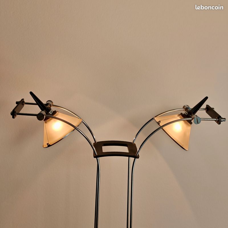 Grande lampe de bureau vintage – Fuder Allemagne – Design post-moderne années 80 – Halogène orientable (image 8)