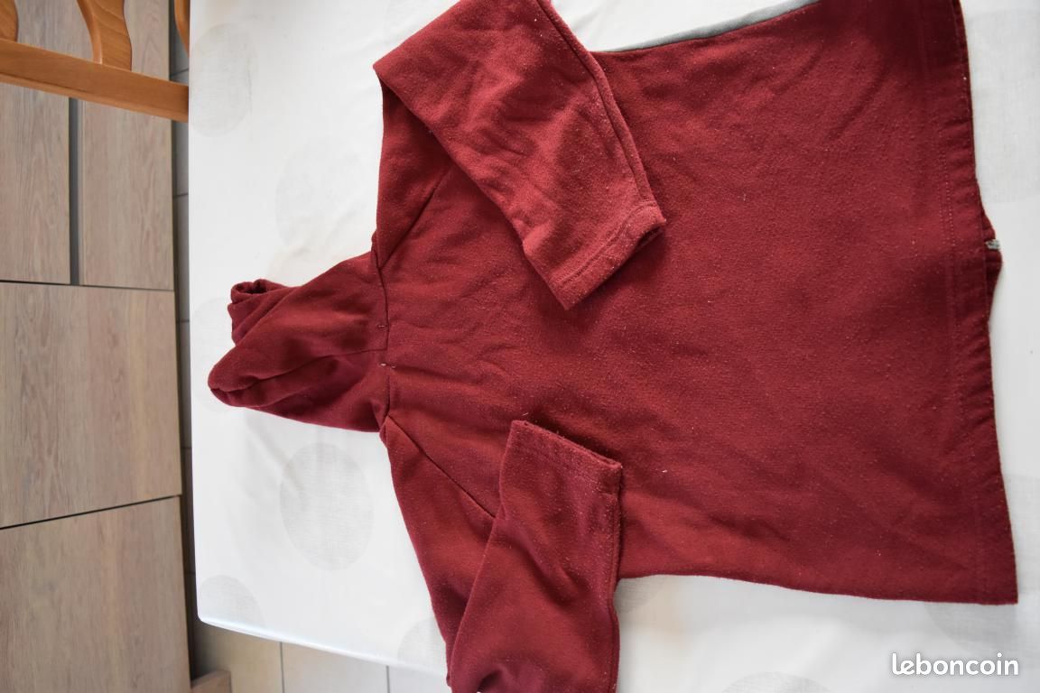 Gilet bordeaux 14 ans (image 2)