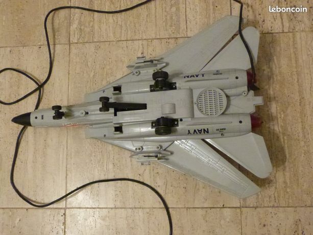 Vintage avion filoguidé tomcat F-14 New Bright 1990