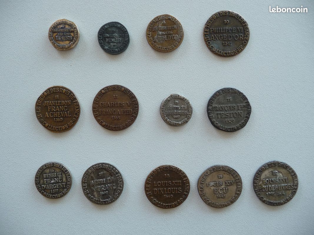 13 jetons Collection BP "Le Trésor des Rois de France" (image 2)