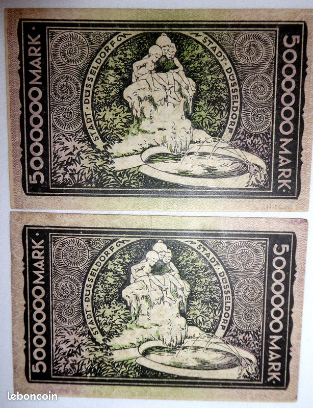 BILLET ALLEMAND « 5.000.000 » de l’EPOQUE de l’HYPERINFLATION ou (image 7)