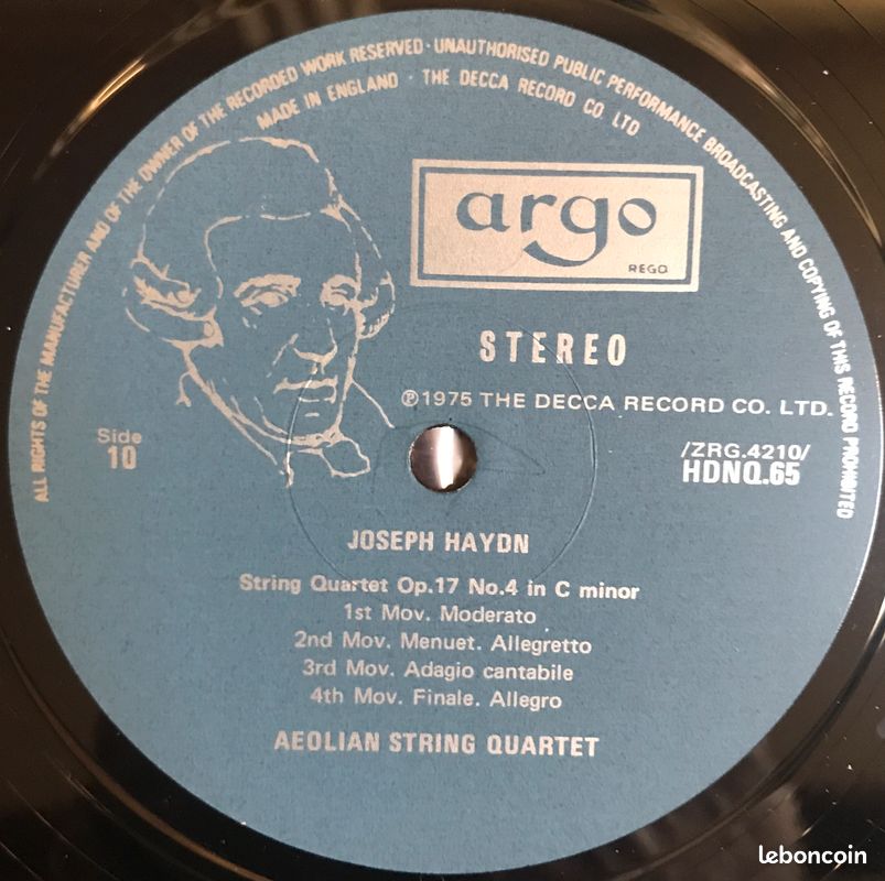 6xLP Haydn Aeolian String quartets 9 17 Argo UK 1975 Classique Musique chambre Simpson Major Hurwitz (image 16)