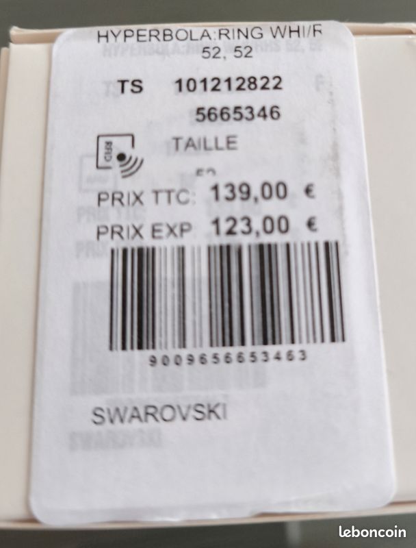 Bague neuve Swarovski T52 (image 8)