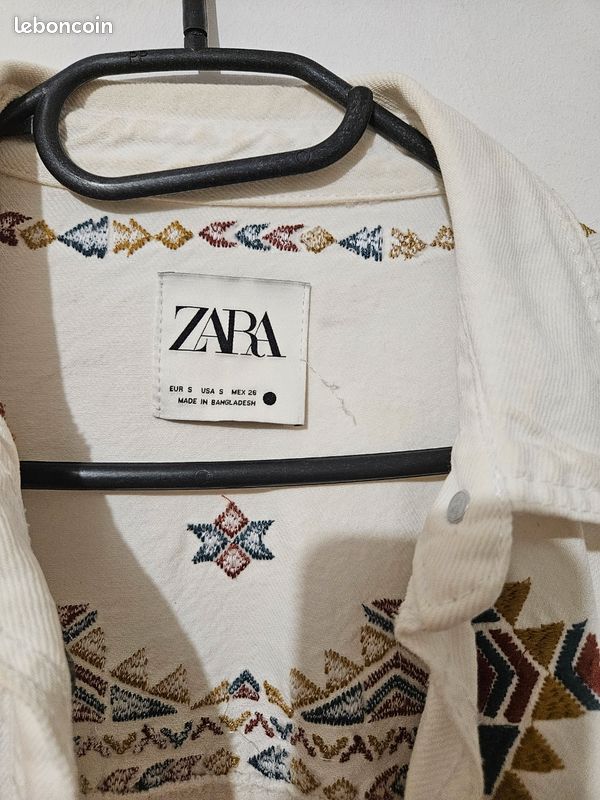 Surchemise veste Zara brodée bohème. Taille s (image 2)