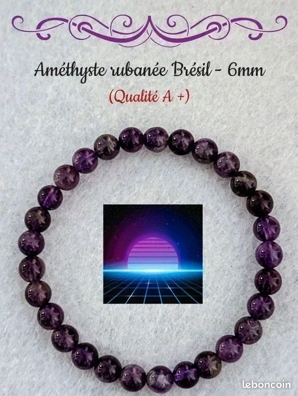 Améthyste Brute Naturelle Du Brésil - 28,65 Carats - Forme émeraude - Violet Intense