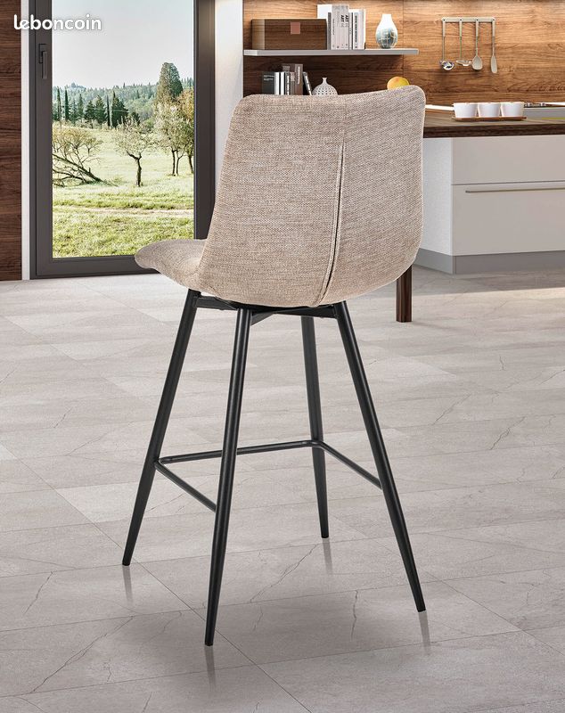 Chaise d'îlot beige (image 2)