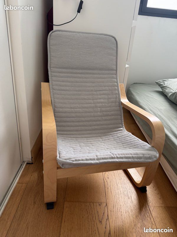 Chaise fauteuil relax pour enfant POANG grise (image 4)