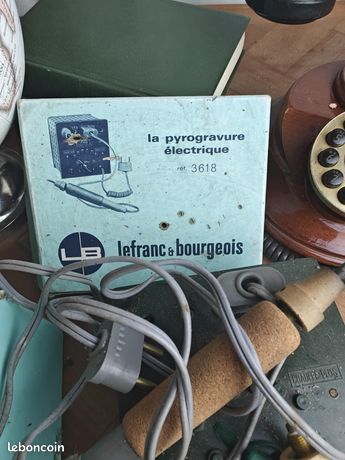 Ancien Pyrograveur Lefranc – Paris – Outil Vintage Pour Loisirs Créatifs