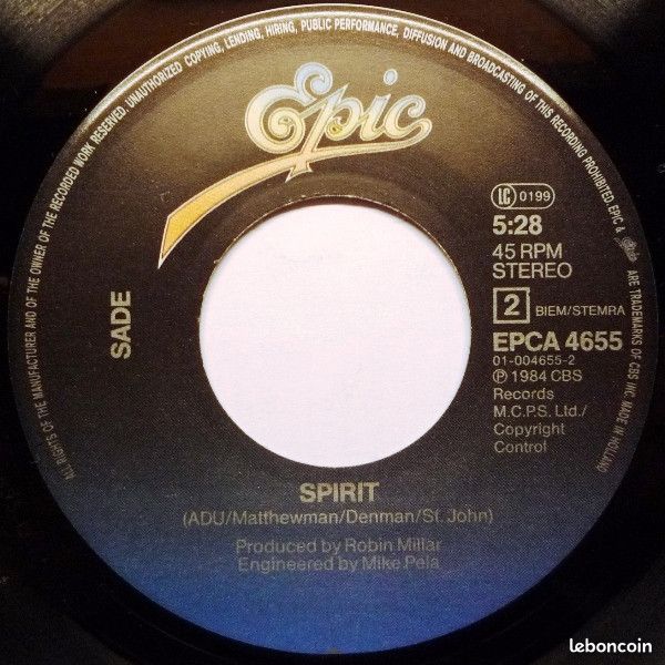 ♥🎼45t🇳🇬🇬🇧 Sade (Smooth Operator) ✷ 1984 (image 6)