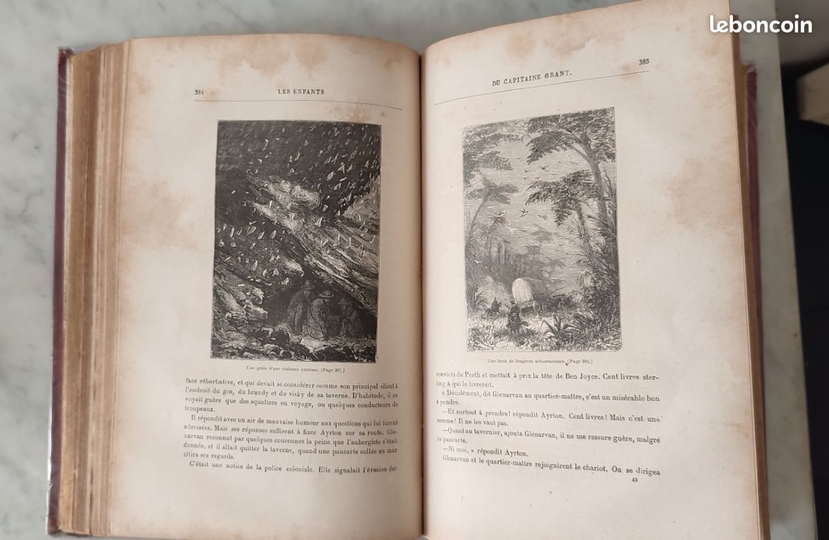 J. Verne. Enfants Capitaine Grant Hetzel. 1ere Ed.1867 Dessin RIOU (image 3)