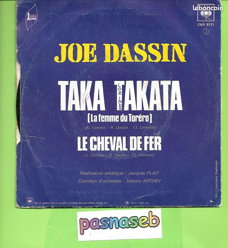45T - Joe Dassin - Taka takata (image 2)