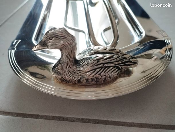 Dessous De Plat Canards Siléa - Métal Extensible Argenté - Vintage Années 1920-1949