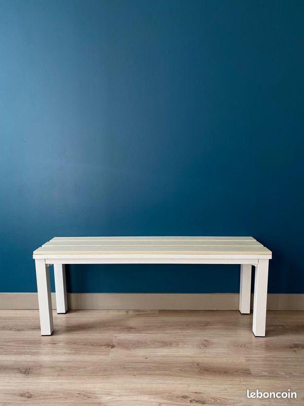 Ensemble de meubles : table extérieur avec chaises et banc + bureau + miroir + 2 commodes (image 2)